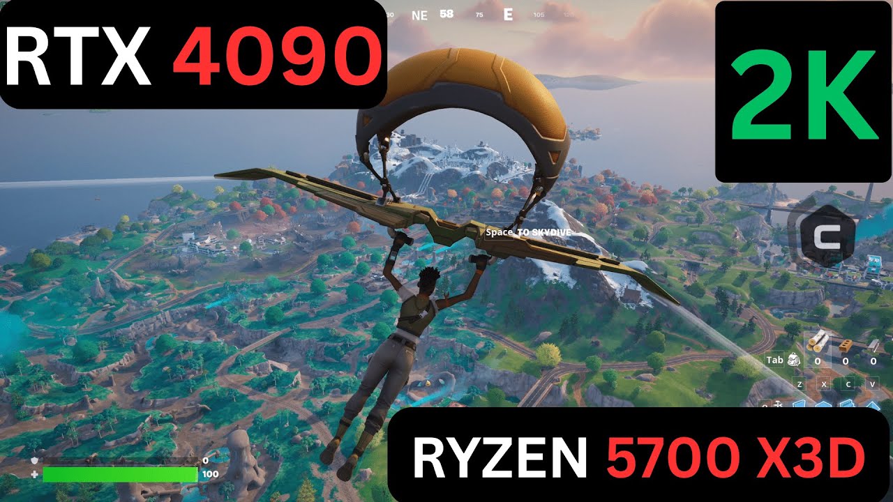 RTX 4090 + Ryzen 5700 X3D | TSR Epic/DLSS /TAA | 1440p | Fortnite Benchmark FPS Test