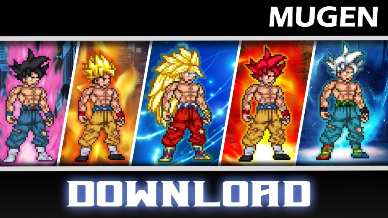 Goku JUS 4.5 Все преобразования: SSJ, SSJ2, SSJ3, SSJ GOD, UI, MUI от Limit Breaker - MUGEN JUS CHAR