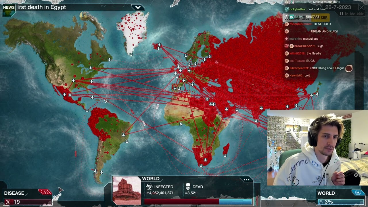 xQc Creates the Scariest Virus in Plague Inc: Evolved
