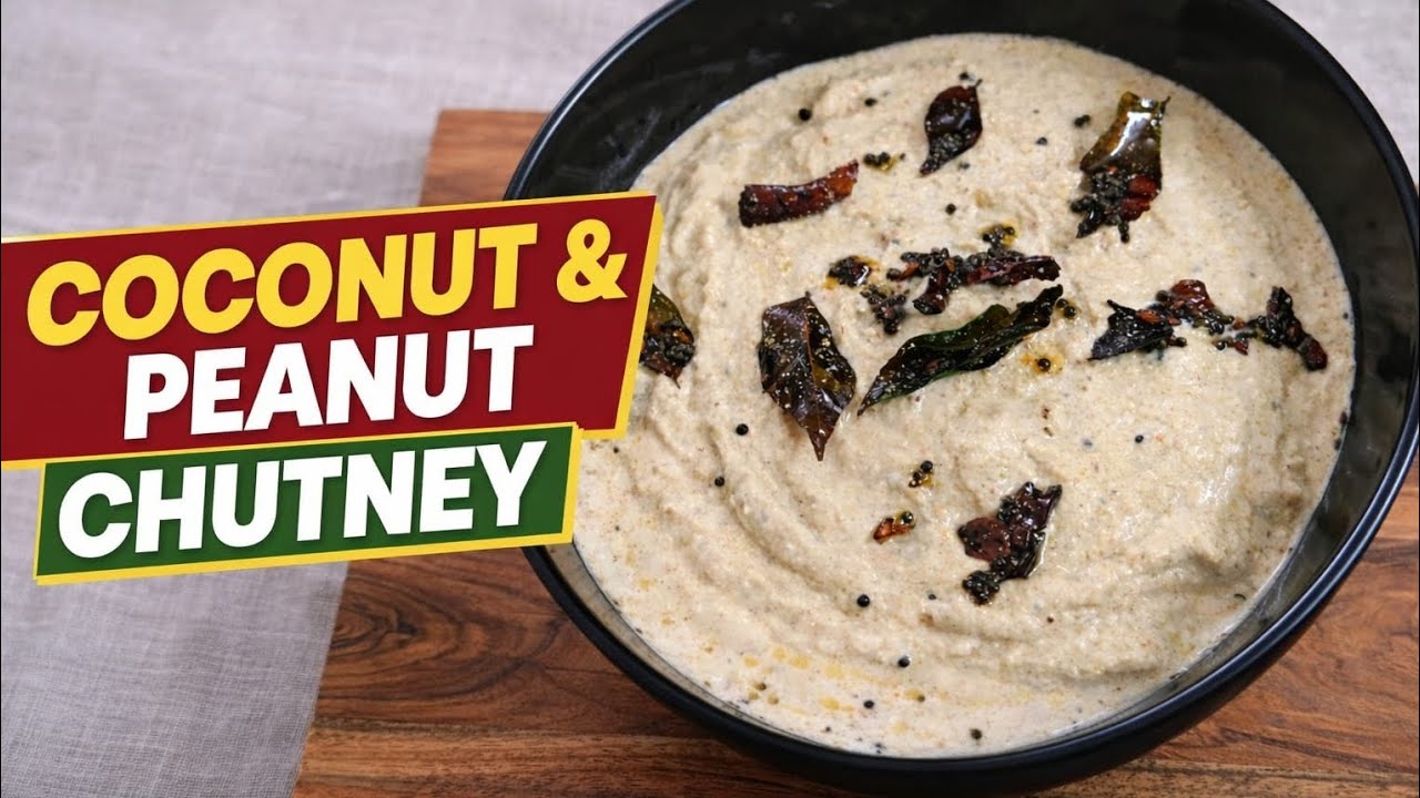 HOW TO MAKE COCONUT & PEANUT CHUTNEY | PERFECT FOR IDLI, DOSA & VADA