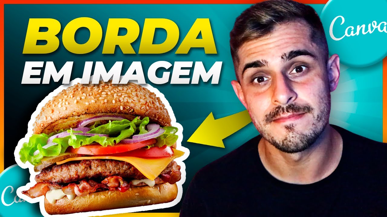Como Fazer CONTORNO / BORDA Branca em Uma Imagem no Canva [Tutorial Canva]