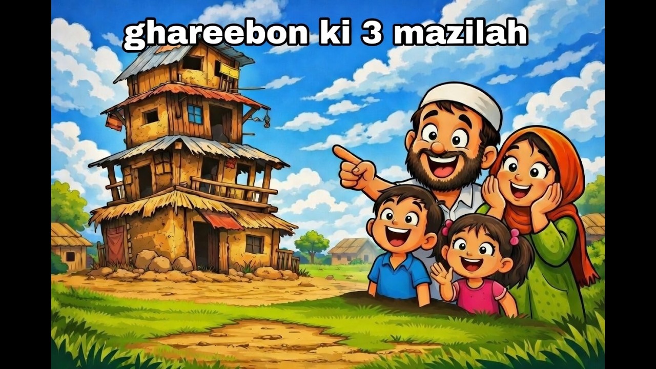 3 منزلہ جھونپڑی کا راز 😭  Ghareeb Family Ki True Story  Urdu Moral Story 2026