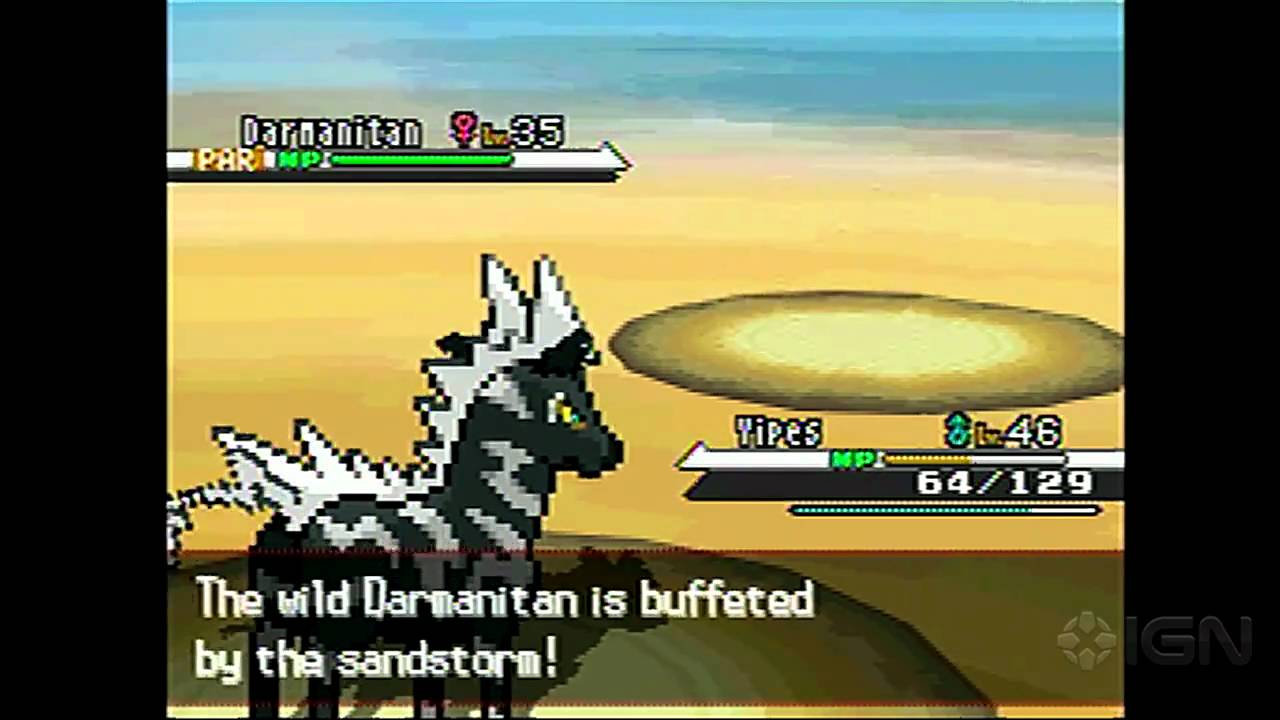 Pokemon Black: How to catch Zen Mode Darmanitan Gameplay