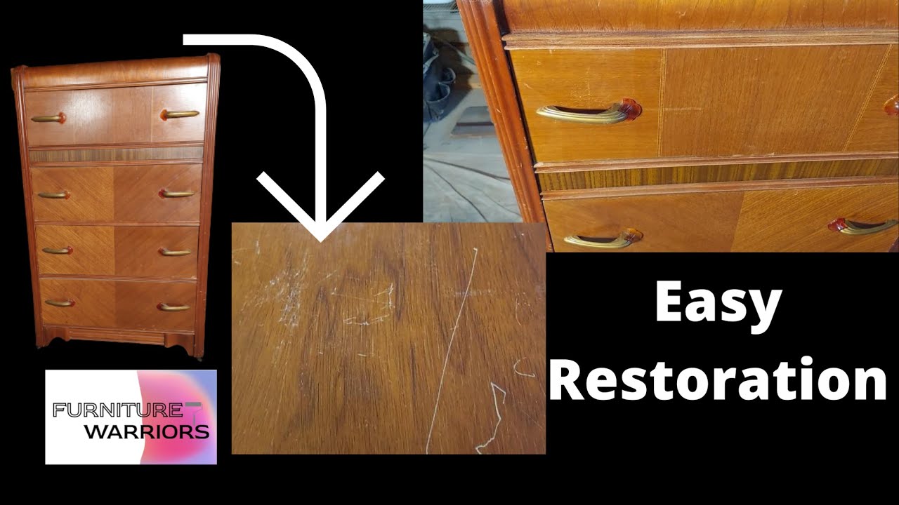 Easy Restoration of an Art Deco Waterfall Dresser | Vintage Furniture Restoration