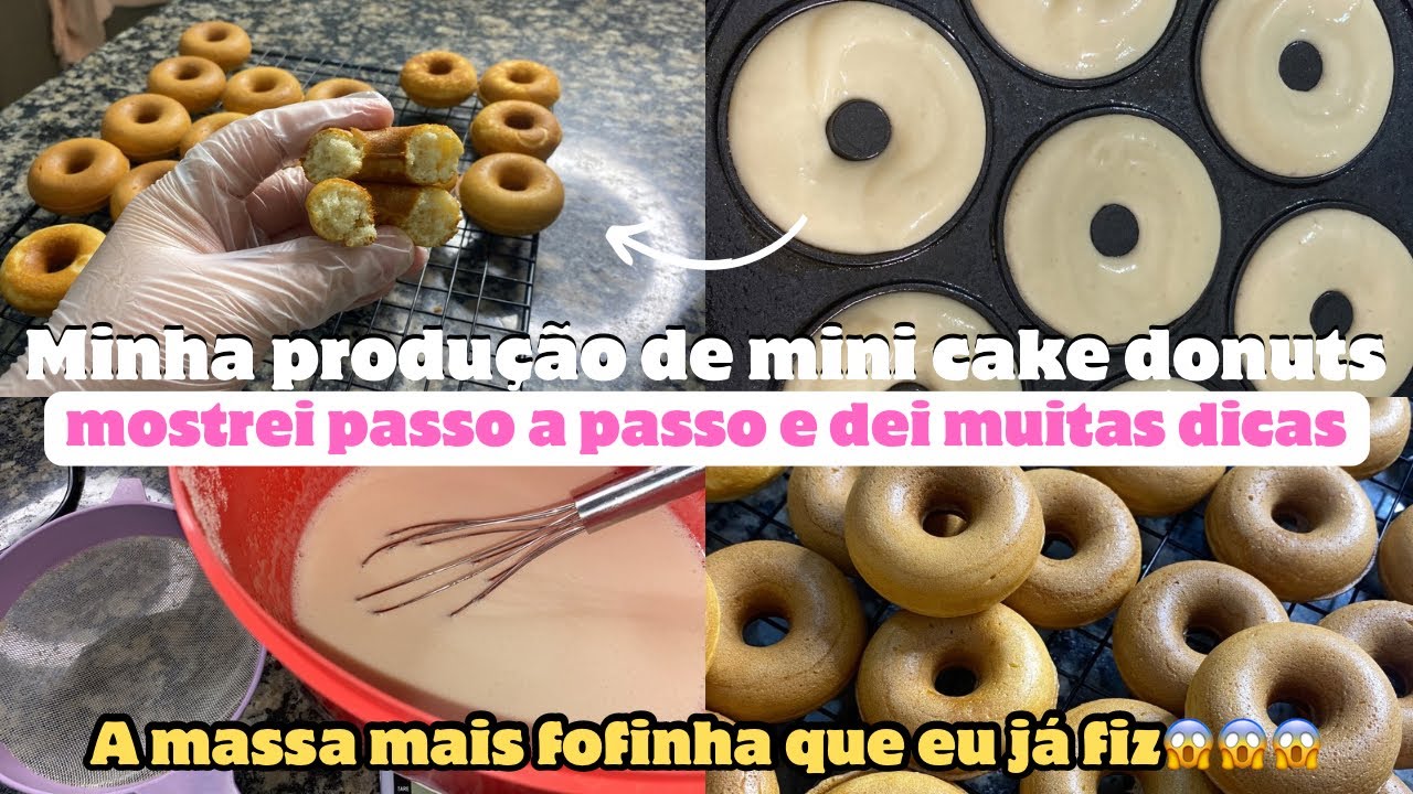 Um dia de produção de mini donuts| mostrei a minha receita FICOU MUITO BOM🥰🥰