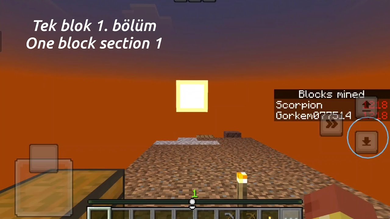 Tek blok 1. Bölüm|One block section 1 #minecraft #hayattakalma #keşfet #video #oyun #game #survivor 