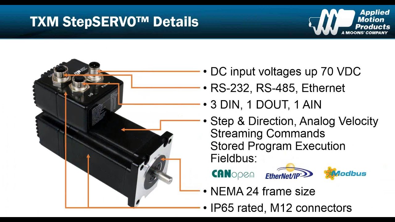 Webinar on StepSERVO&trade; Integrated Stepper Motors from Applied Motion