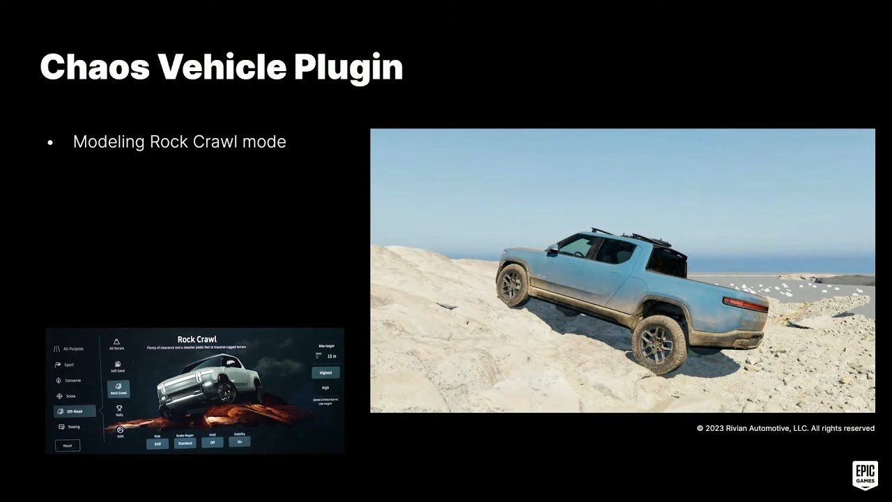 Chaos Vehicle Plugin + Niagara fluid + Electric Dreams Substrate Operators Unreal Engine 5.2