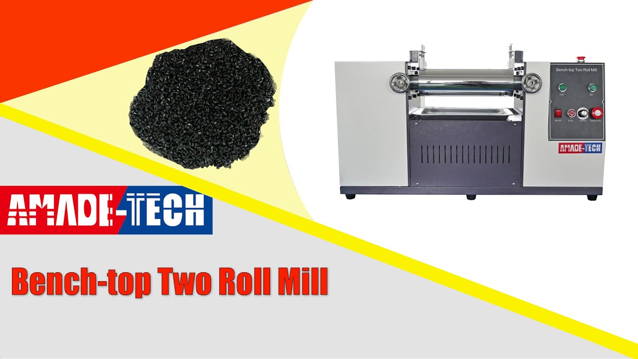 Benchtop two roll mill | Compact Plastic & Rubber Mixing Mill Machine - AmadeTech