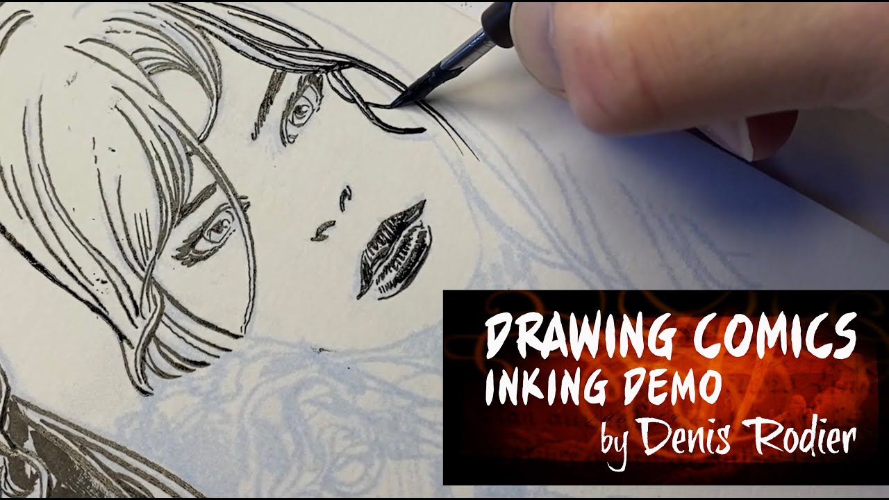 Sirène (unpublished) Comics Inking Demo / Démo encrage BD
