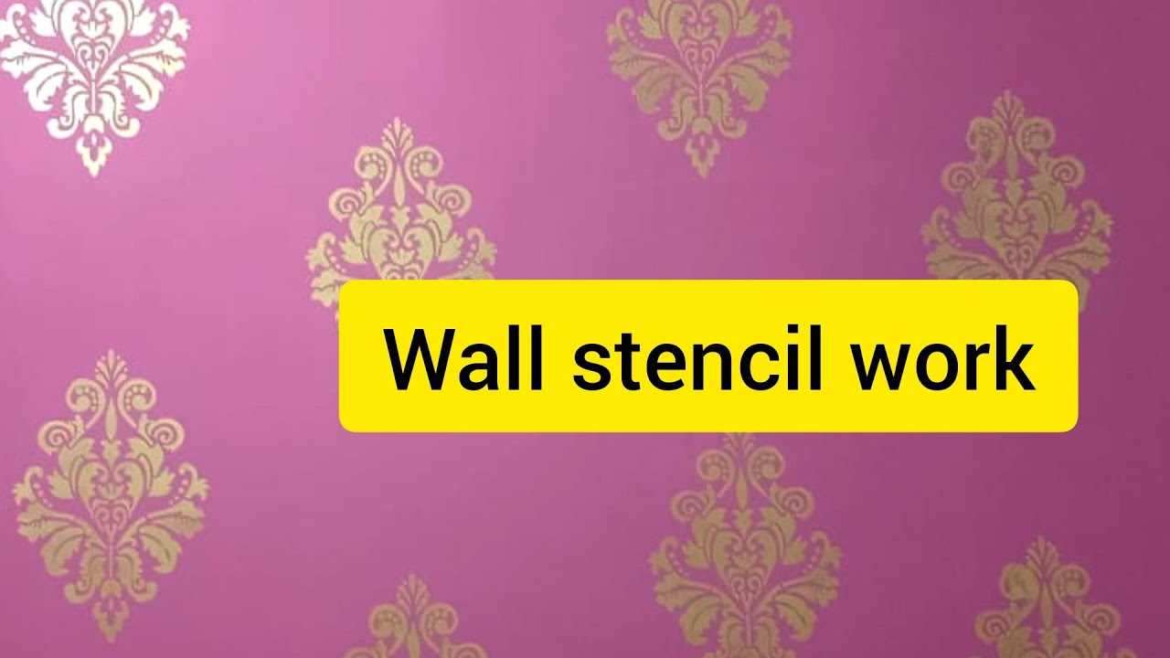 my wall stencil work#wallpainting #walltransformation