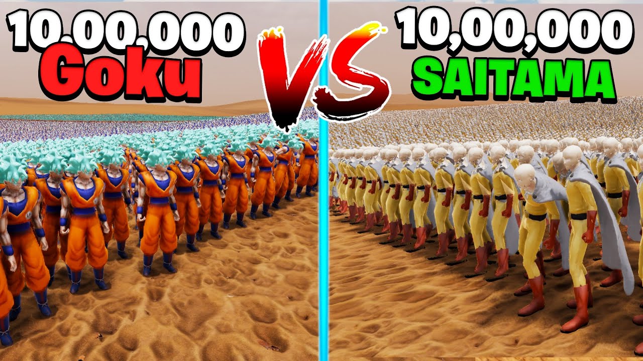 1 Million GOKU VS 1 Million SAITAMA
