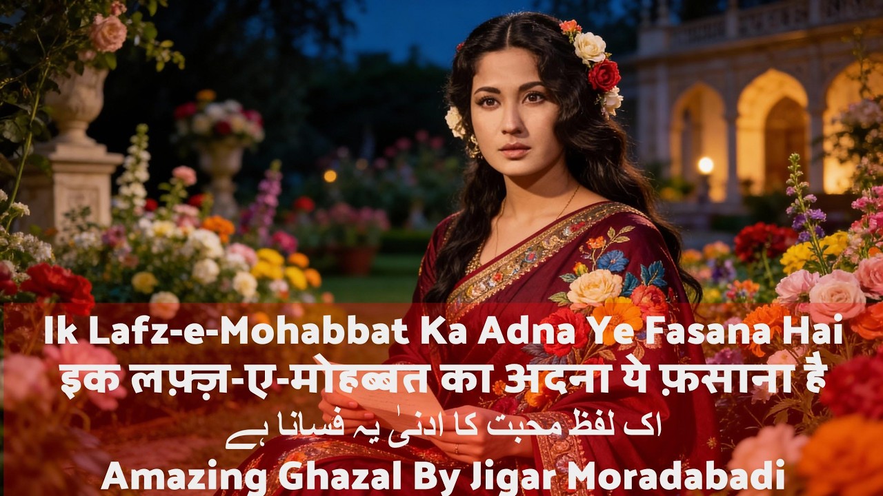Ik Lafz-e-Mohabbat Ka Adna Ye | Passionate Ghazal By Jigar Moradabadi | इक लफ़्ज़-ए-मोहब्बत का | غزل