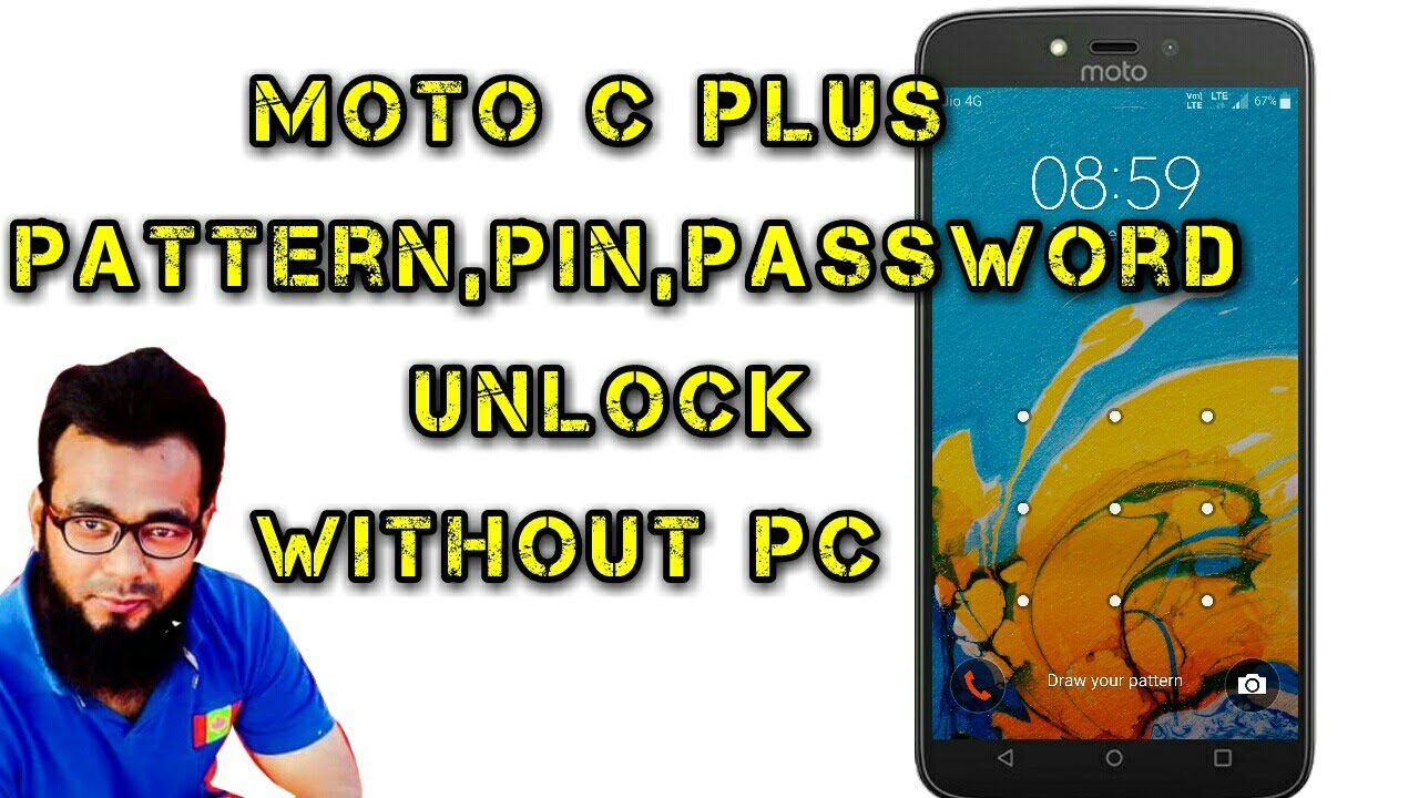 MOTO C plus Pattern,pin,password Unlock  Without PC- T TECH CHNANNEL#21