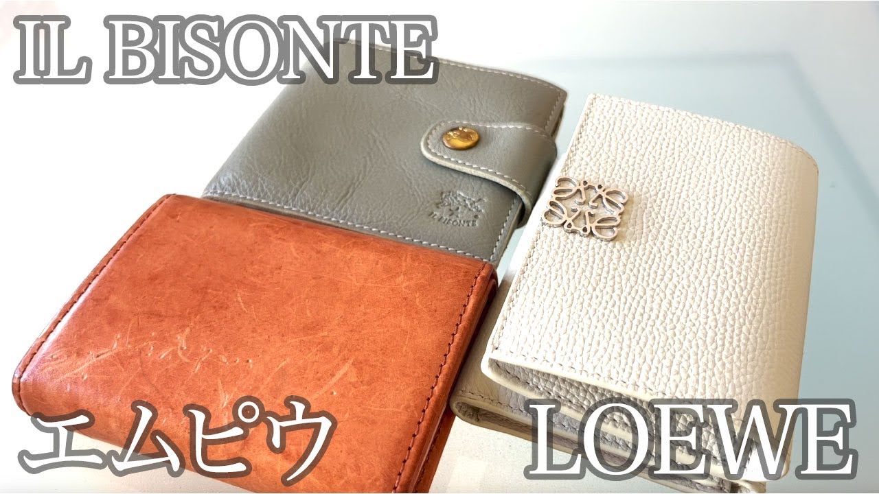 お気に入りのミニ財布３選を紹介します [レビュー LOEWE エムピウ IL BISONTE REVIEW]