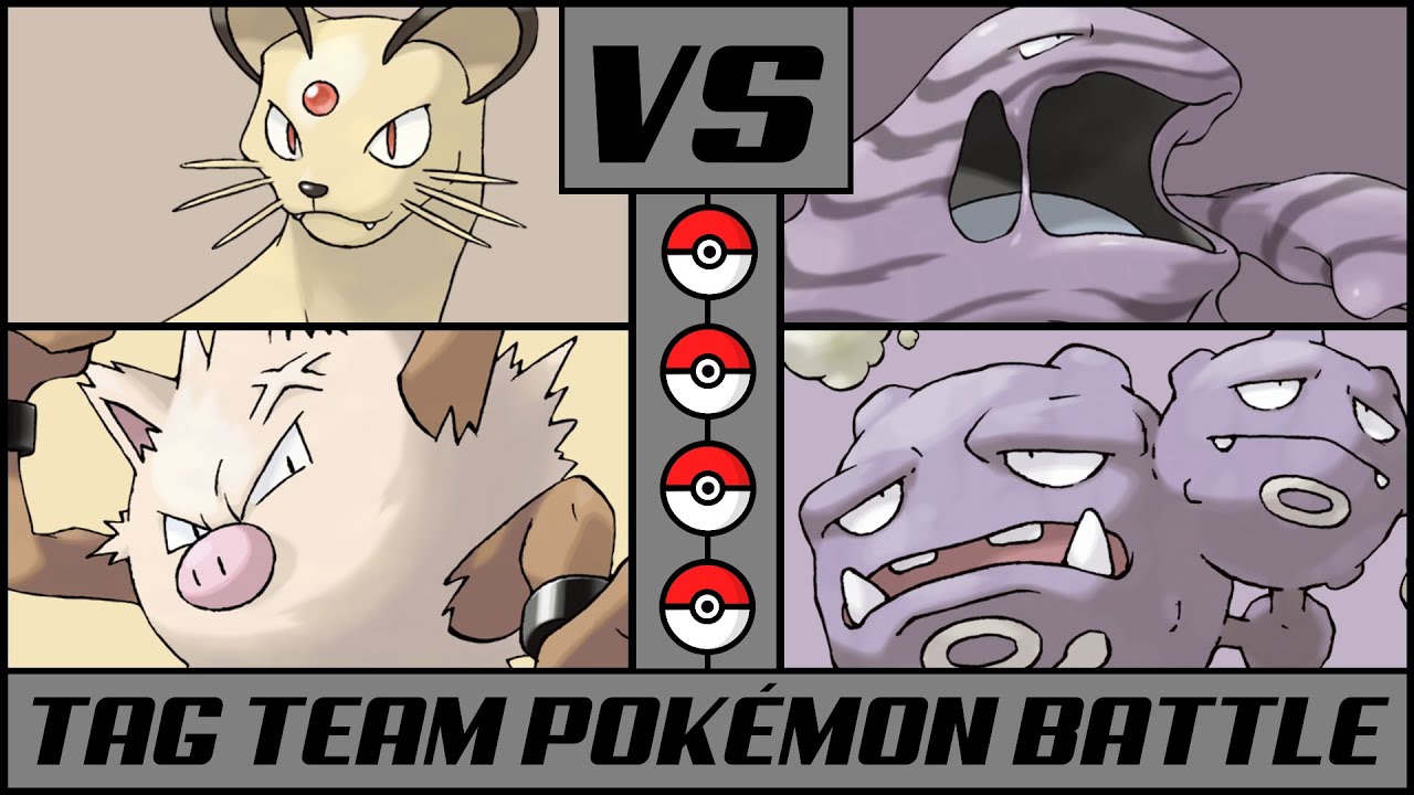 PRIMEAPE & PERSIAN vs MUK & WEEZING | Tag Team Pokémon Battle