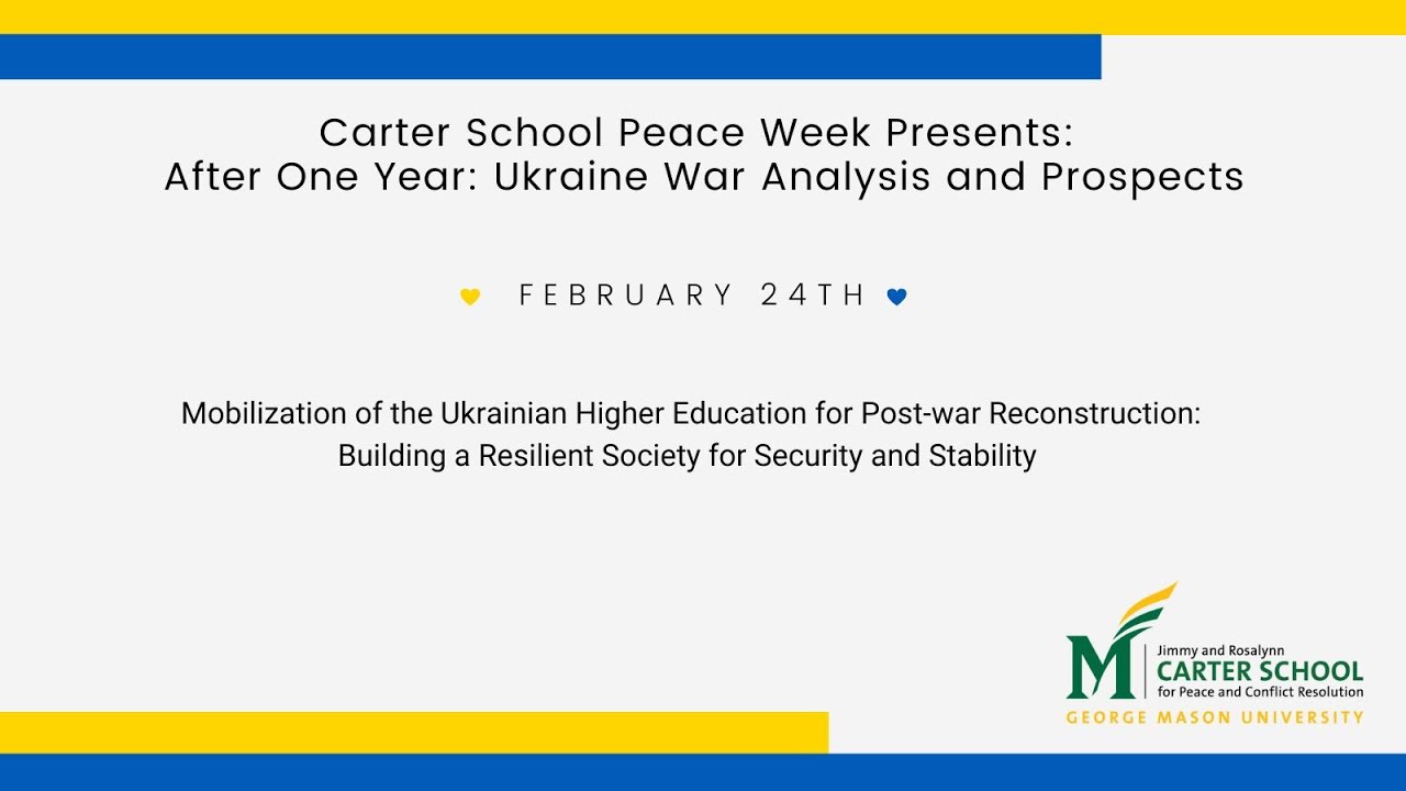 Mobilization of the Ukrainian Higher Education Post-war Reconstruction: Building a Resilient Society