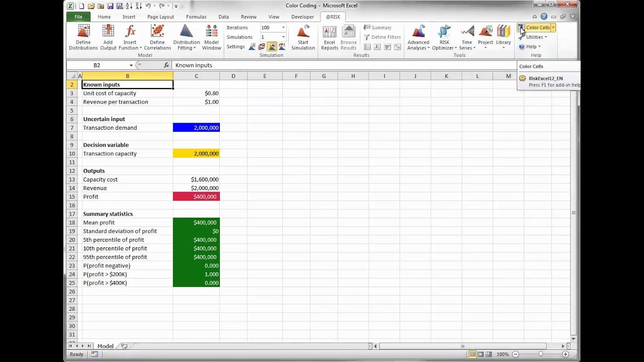 @RISK Guided Tour -  Basic Features - Insert Function