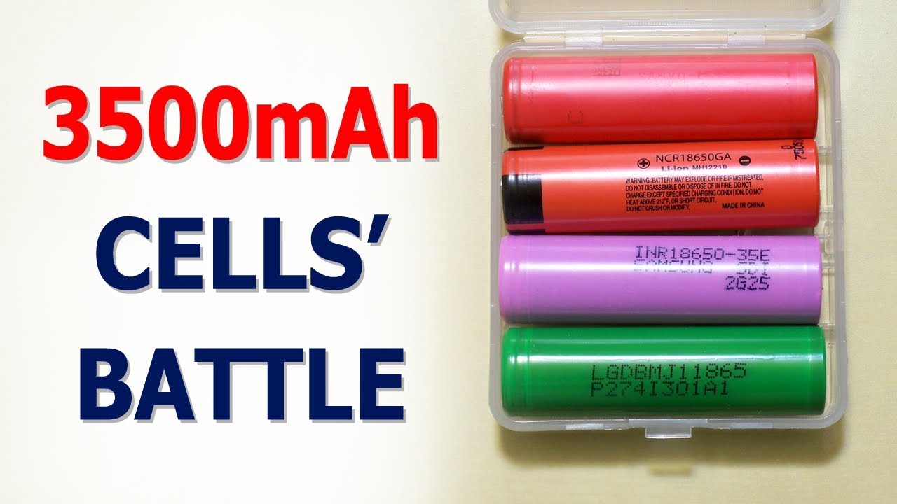 3500mAh batteries: Sanyo NCR18650GA vs Panasonic NCR18650GA vs LG MJ1 vs Samsung INR18650-35E