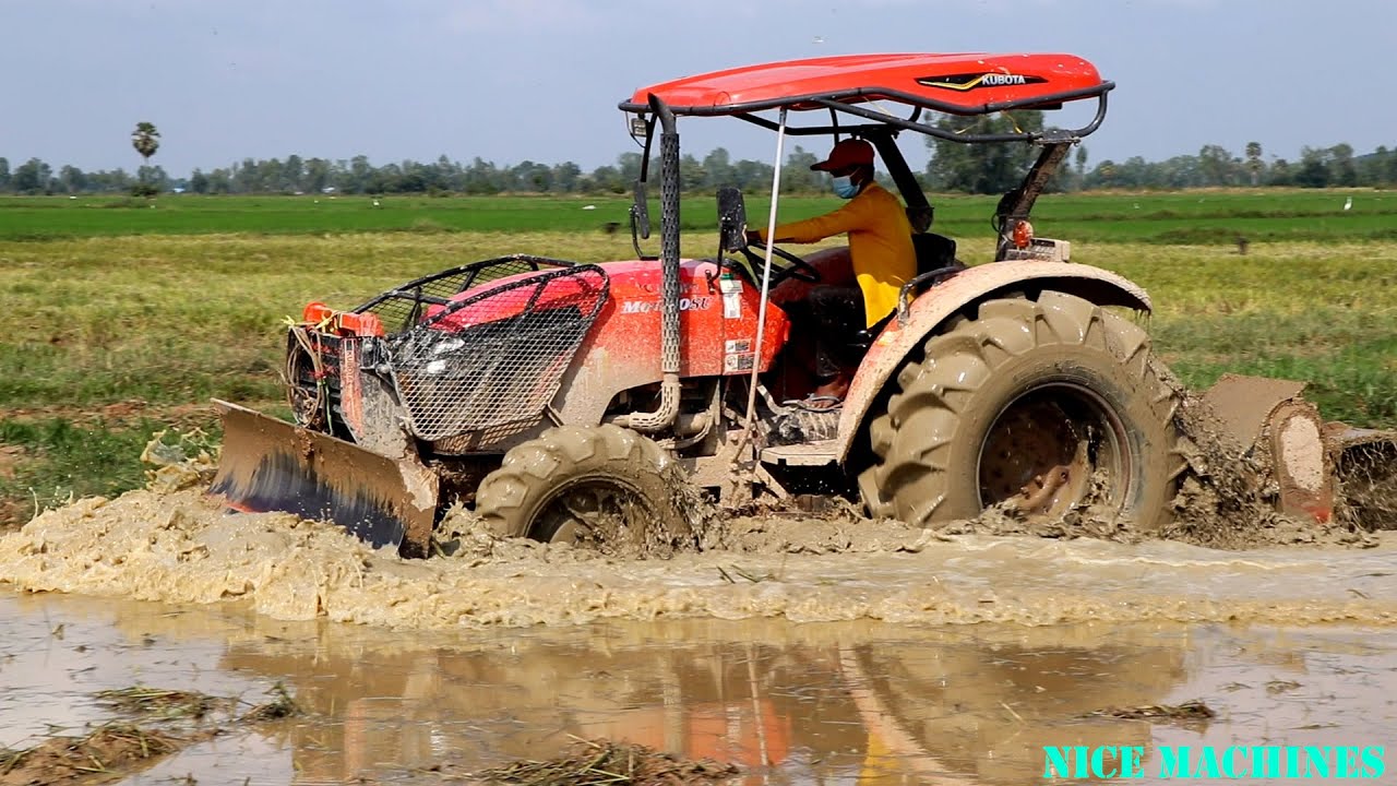 Tractor Machinery! Extreme Mud Conditions Tractor | Tractor Mudding Difficult Conditions