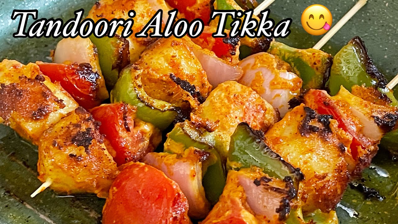 Tandoori Aloo Tikka Recipe | Aloo Tikka on Pan | Veg Starter Tandoori Aloo Tikka | Tandoori Aloo