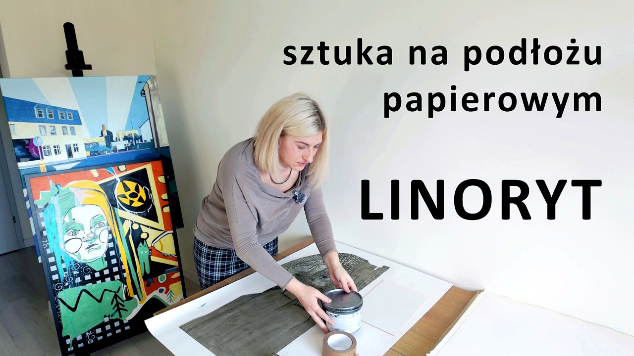 Linoryt jako baza dla wielobarwnej pracy w technice mieszanej