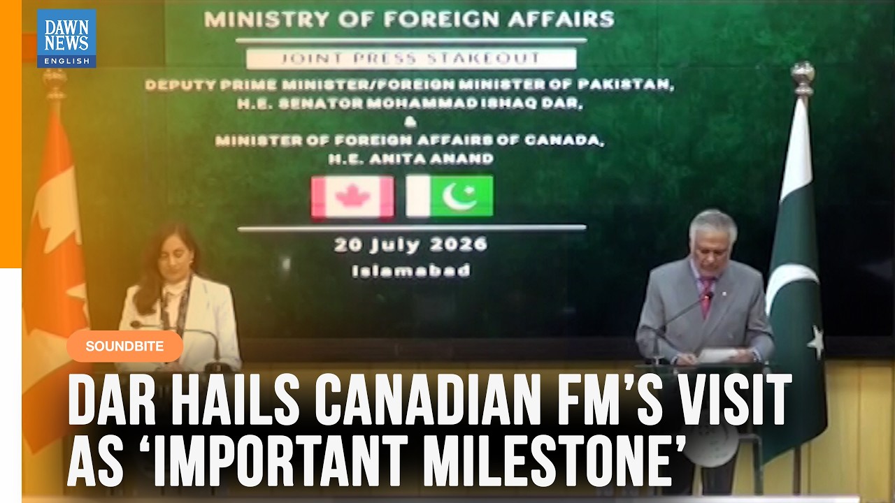 DPM Dar Hails Canadian FM Anita Anand&rsquo;s Visit as &lsquo;Important Milestone&rsquo; | Joint Press Conference