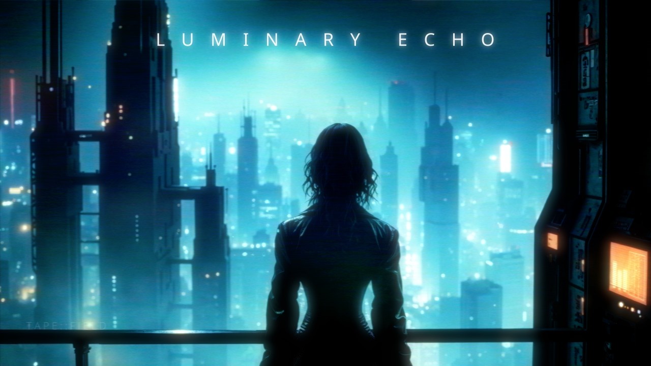 Luminary Echo - Cyberpunk Cityscape: Analog Sci Fi Ambient for Focus & Sleep [VHS]