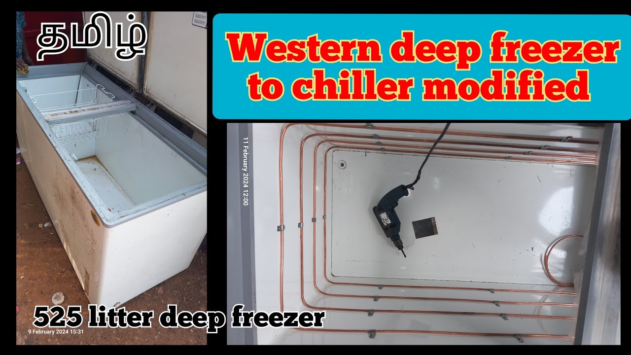 Western deep freezer not cooling tamil/ deep freezer external cooling coil fitting/#workshoptamil