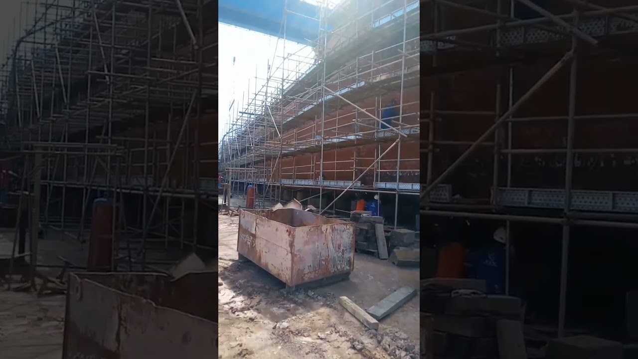 Scaffolding installation In The Shipyard #scaffolding #scaffolder #shipbuilding #shipbuilders