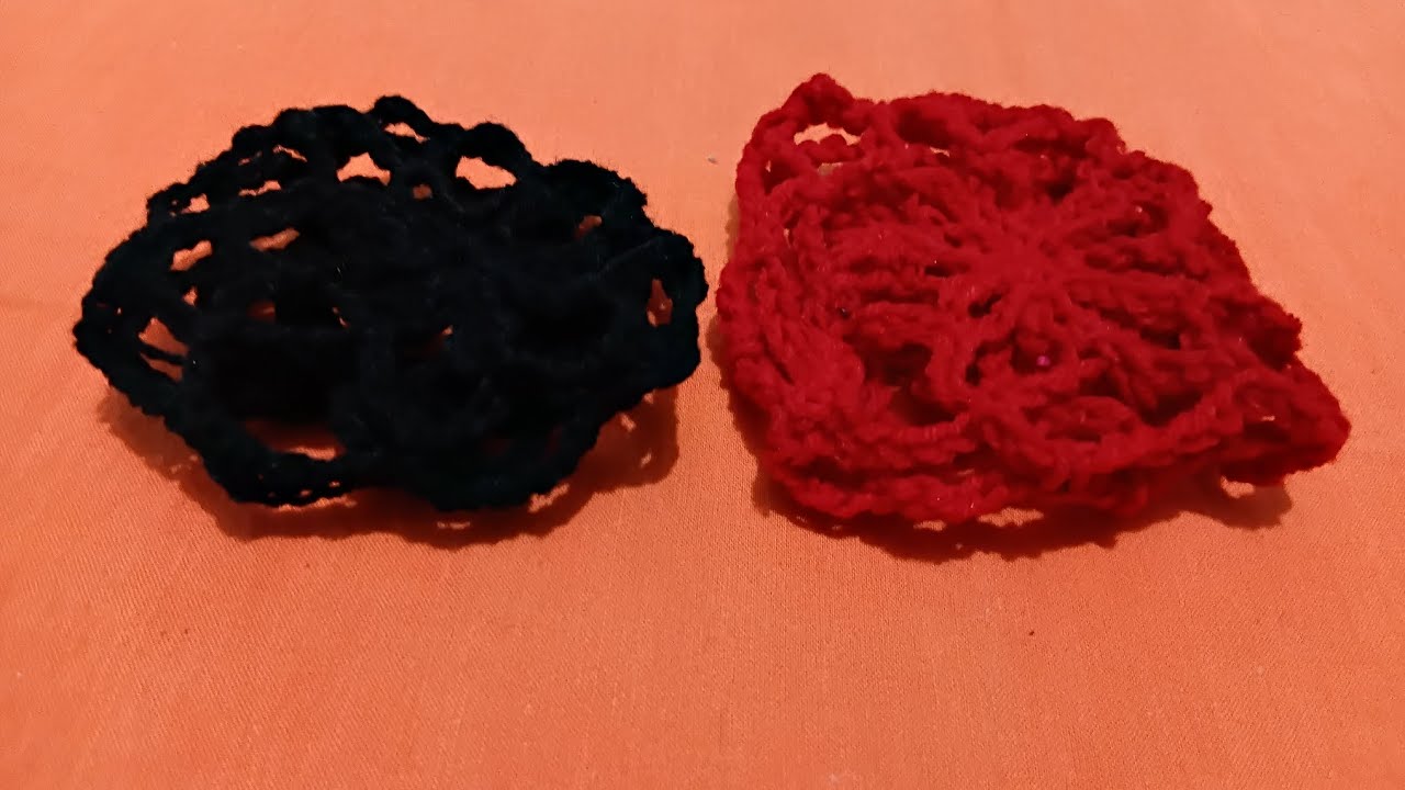 Simple and easy crochet bun flowers 🌼