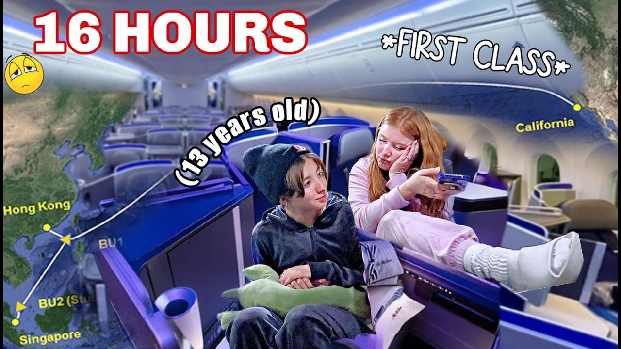 16 hour flight *ALONE* across the WORLD w/ my teenage daughter to HONG KONG