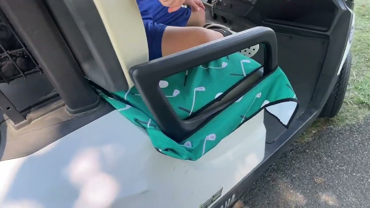 Honest review of Suobstales Green Golf Pattern Golf Cart Seat Covers, Golf Cart Seat Towel Blanket