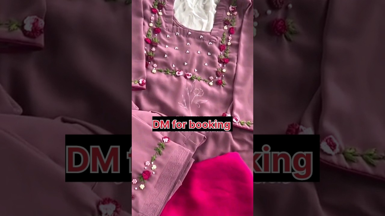 New trendy Punjabi thread work embroidery suit💕 Order Number 7906863691  #shorts#suit #embroidery
