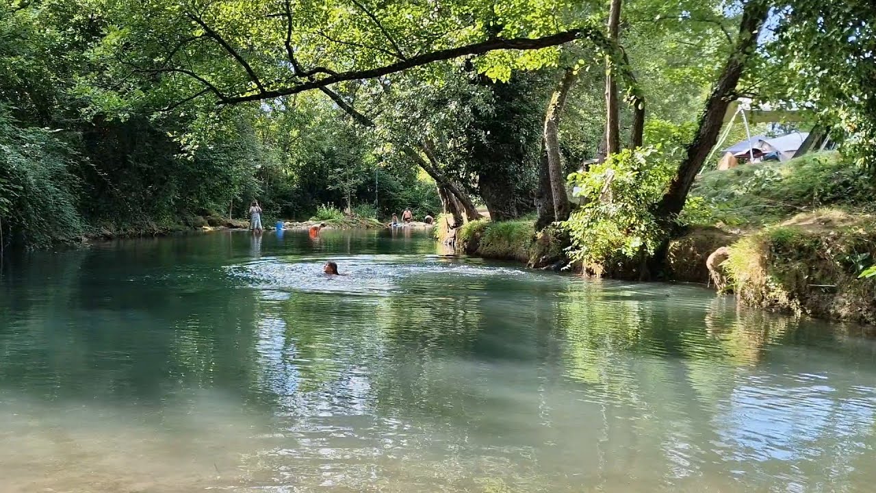 Camping Les Cascades bij de Céou - augustus 2024