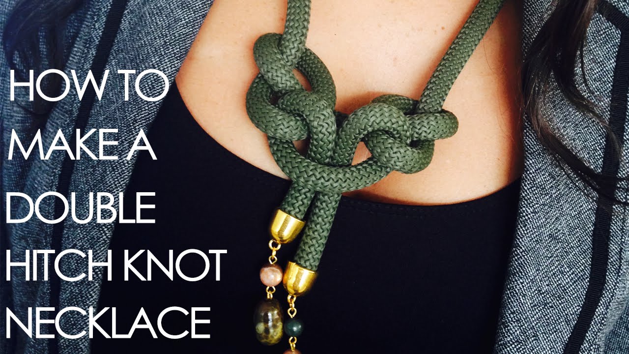 How to make a double cow hitch necklace
