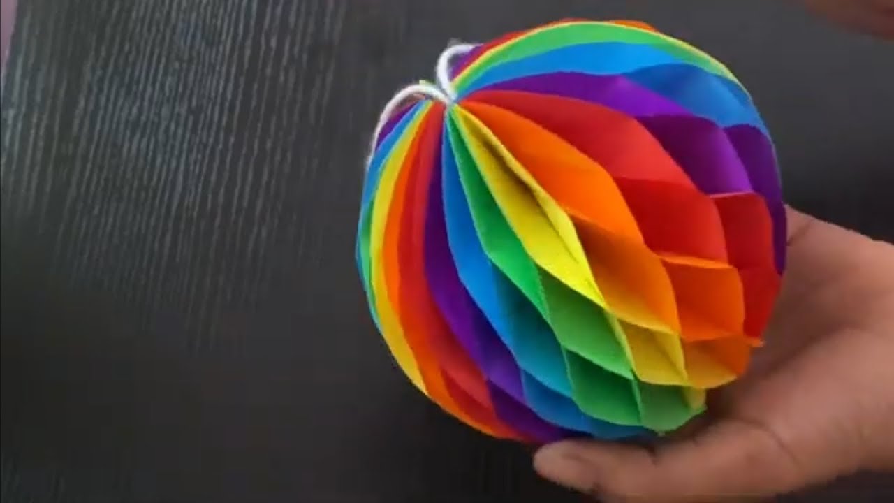 Beautiful Honeycomb making with paper #diy #craft