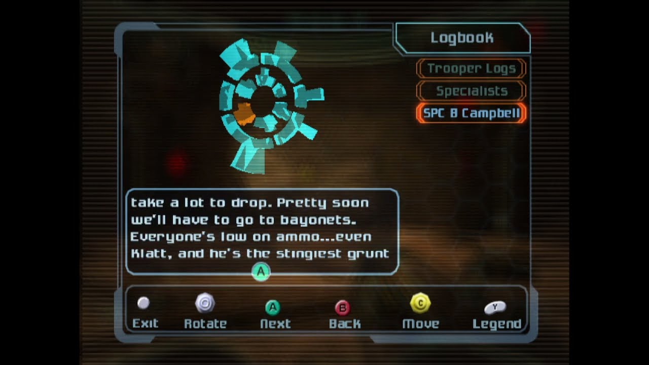 Metroid Prime 2 Demo - Prototype Pause Menu and Logbook