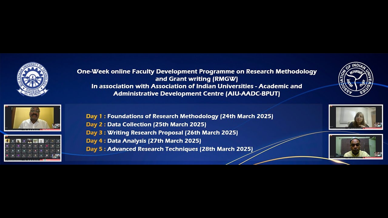 BPUT FDP-RMGW 2025 | Day 1 Session 1 | Introduction to Research Methodology | Dr. B.B. Mukharjee