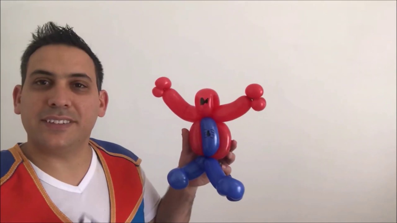 אמן הבלונים אלוני בלוני מלמד איך עושים צורות עם בלונים  שיעור מספר 21   ספיידרמן