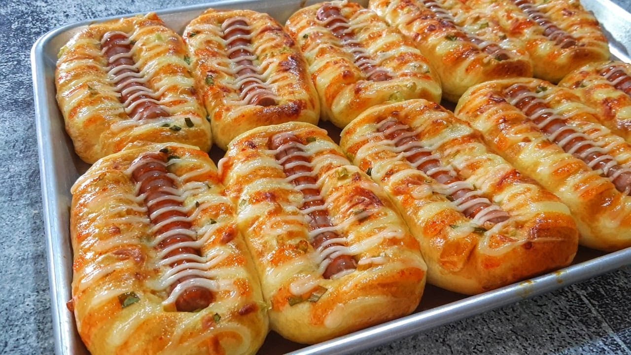 Roti Sosej Berkeju | Cheese Sausage Bun | 1X Proofing | Breadmaker