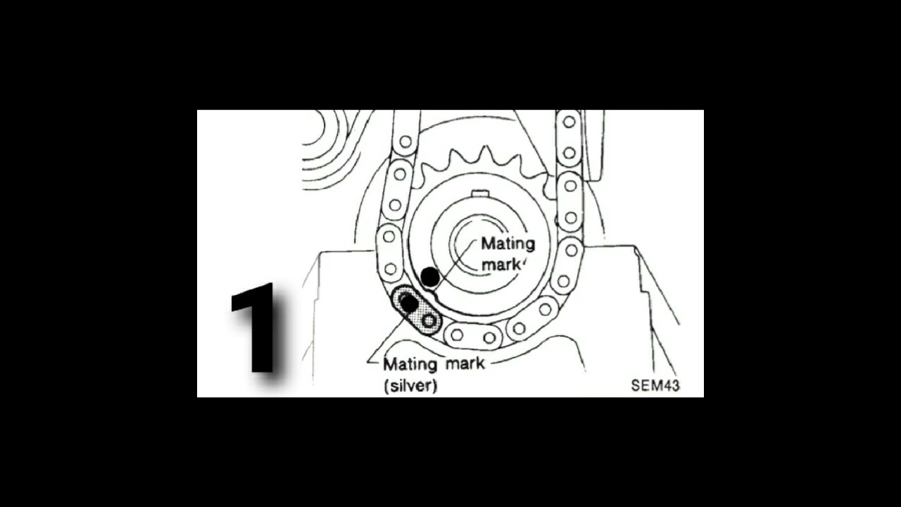 Nissan 1.6L GA16DE Full Timing Diagram #shorts #nissan #engine #timing #mark