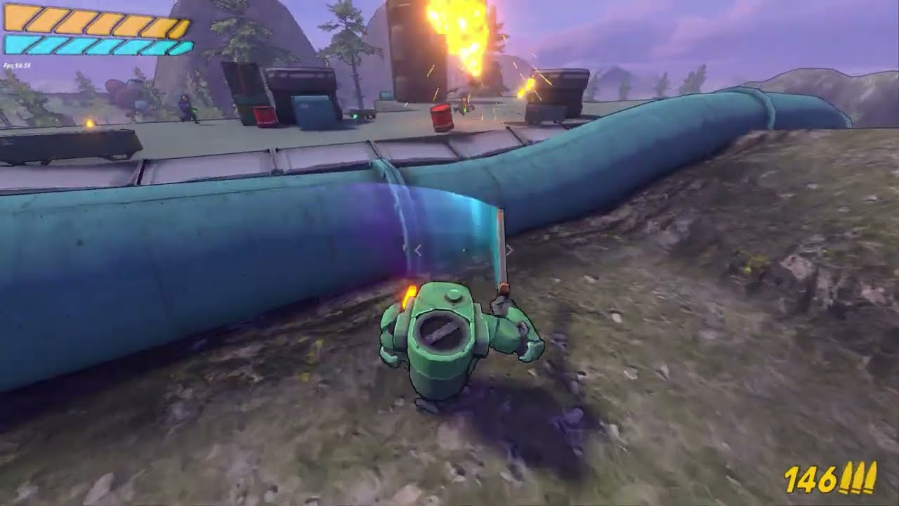 New Intrusion project - gameplay test 2. Sword Mech.