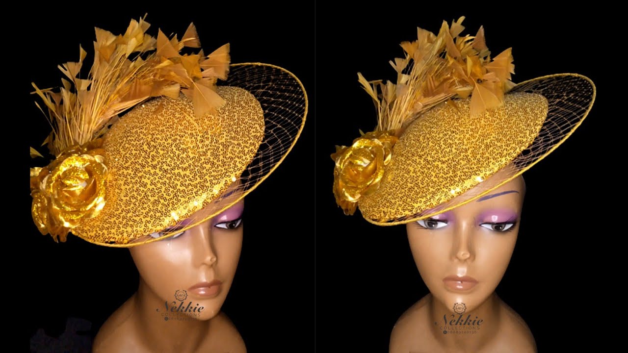 How to add veil net brim to fascinator hat | Diy satellite net fascinator