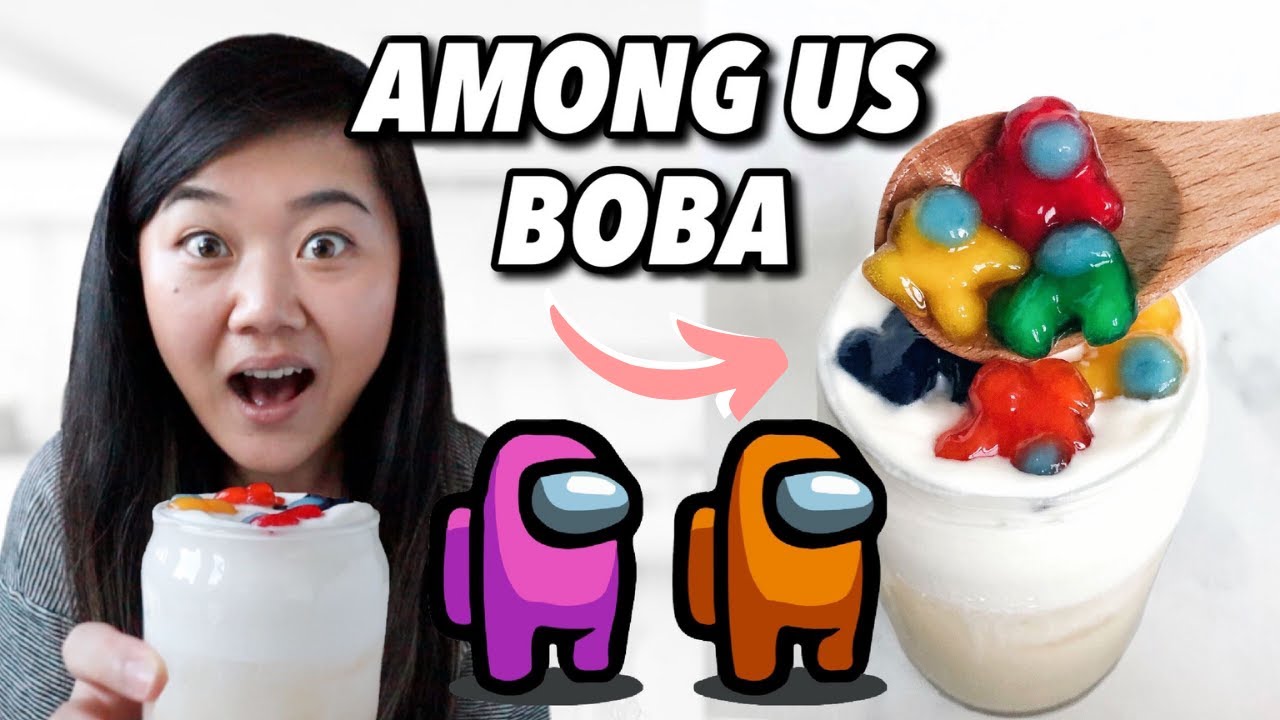 I made AMONG US BOBA! EASIEST Boba Recipe From Scratch
