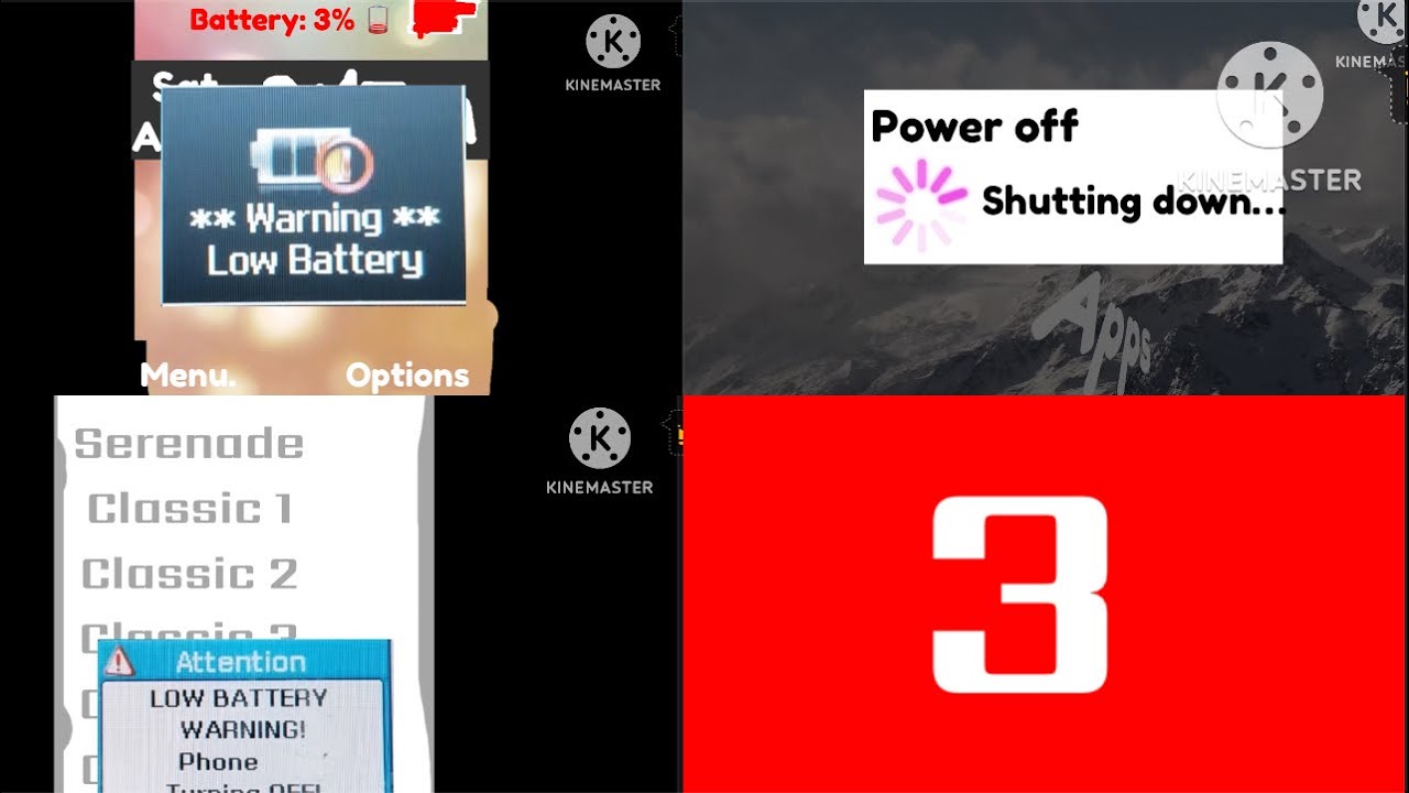 Battery low/Battery empty alert collection (PART 3) (LONG VIDEO)