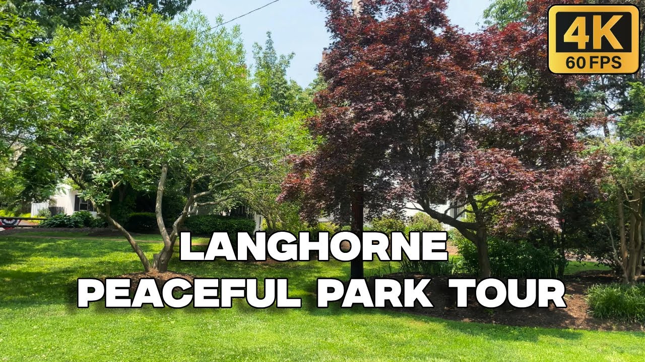 Peaceful Park Walk at the Richardson House, Langhorne PA | 4K 60FPS | With Captions