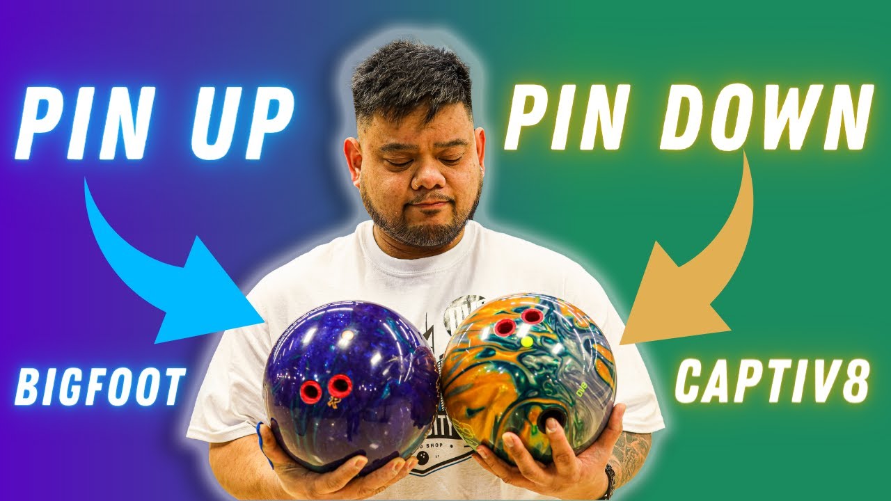 WHY PIN DOWN?? | Pin down vs pin up explained | DV8 Captiv8 Radical Bigfoot | Bowling Ball Review