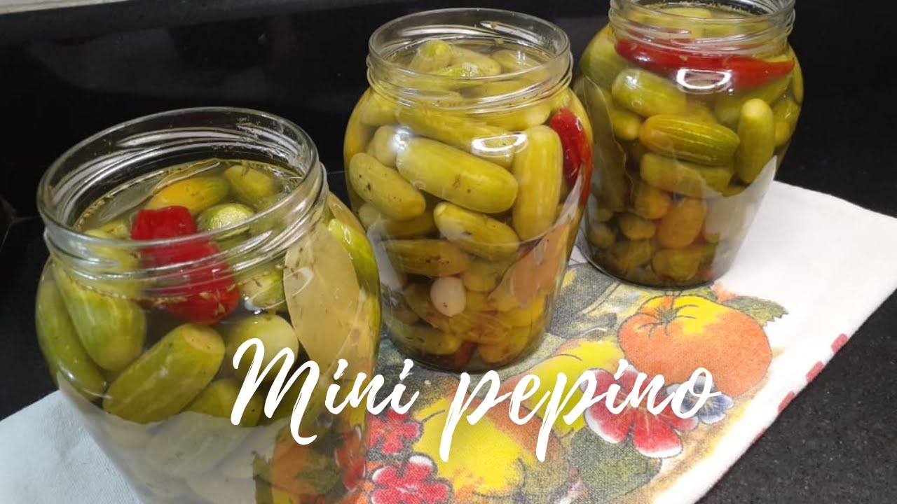 Conserva de mini pepino 🥒 #receitas #inscreva_se #comida