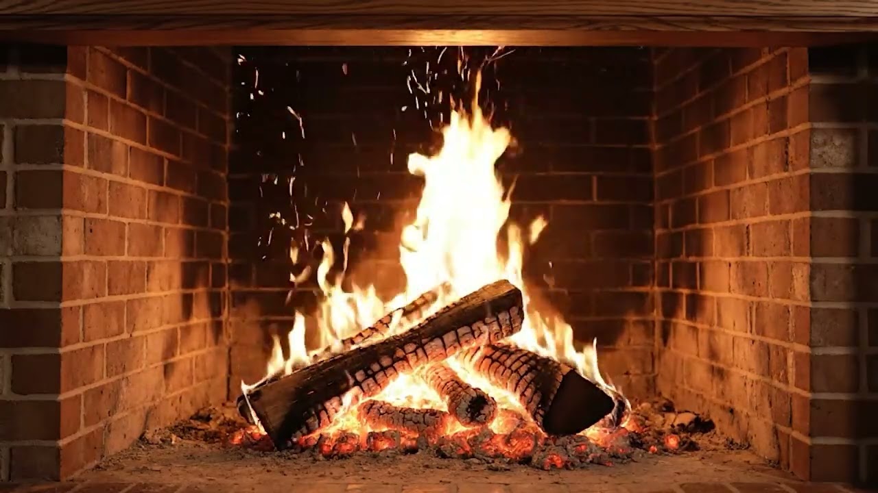 Real Fireplace with Crackling Burning Logs Sounds for Natural Warmth and Deep Relaxation